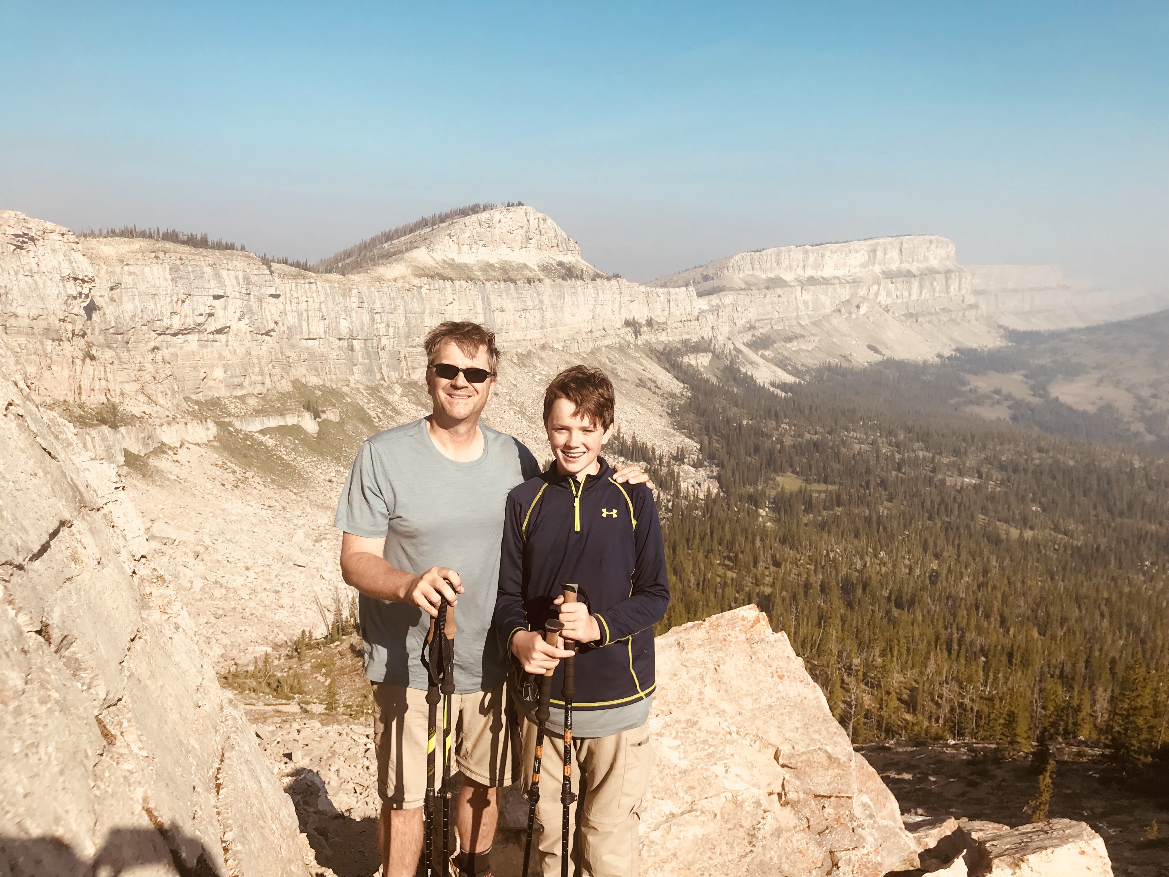 Me and my dad on a Boy Scout backpacking trip